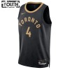 NBA Børn Trøje Toronto Raptors Scottie Barnes 4 2022-23 Nike City Edition Sort Swingman